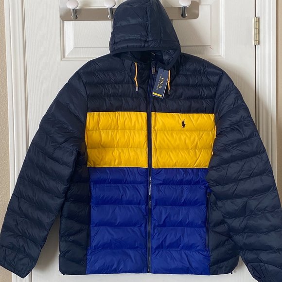 Polo Ralph Lauren Color-Block Packable Performance Water Repel Puffer Jacket